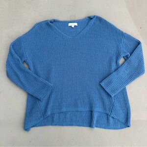 New Directions V-Neck Blue Sweater